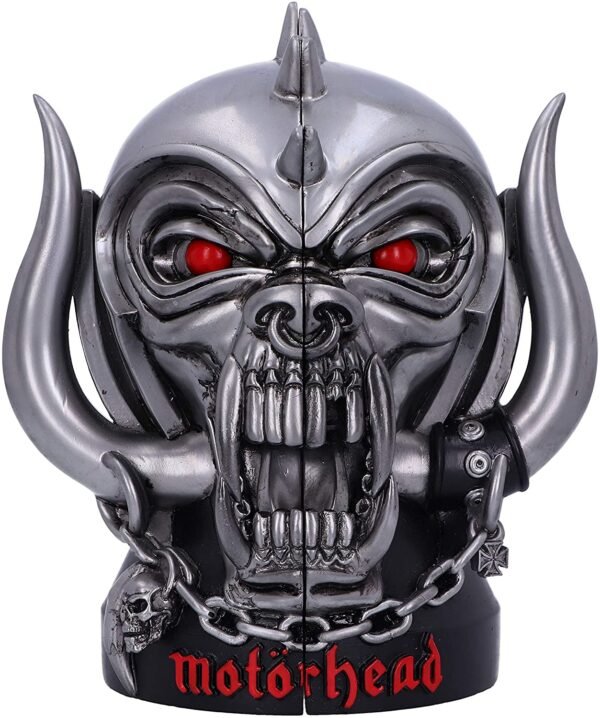 Magicun N.Giftware~Offically Licensed Motorhead Warpig Snaggletooth Bookends, 18cm, Silver
