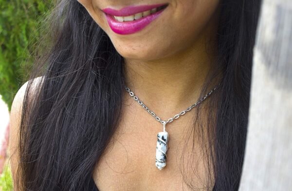 Witchcraft~Moonstone Crystal Healing Necklace - for Crown Chakra. Brings Hope, Luck and Abundance. Relieves Emotional Stress. Enhances Intuition, Psychic Abilities and Stability| with Stylish Chain