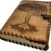 Witchcraft~Leather Celtic Tree of Life Book of Shadows Blank Spell Book Wicca