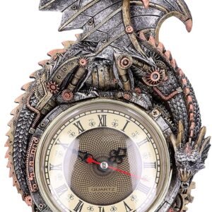 Steampunk Collection~U4775P9 Clockwork Combustor 26.5cm, Polyresin, Silver, One Size