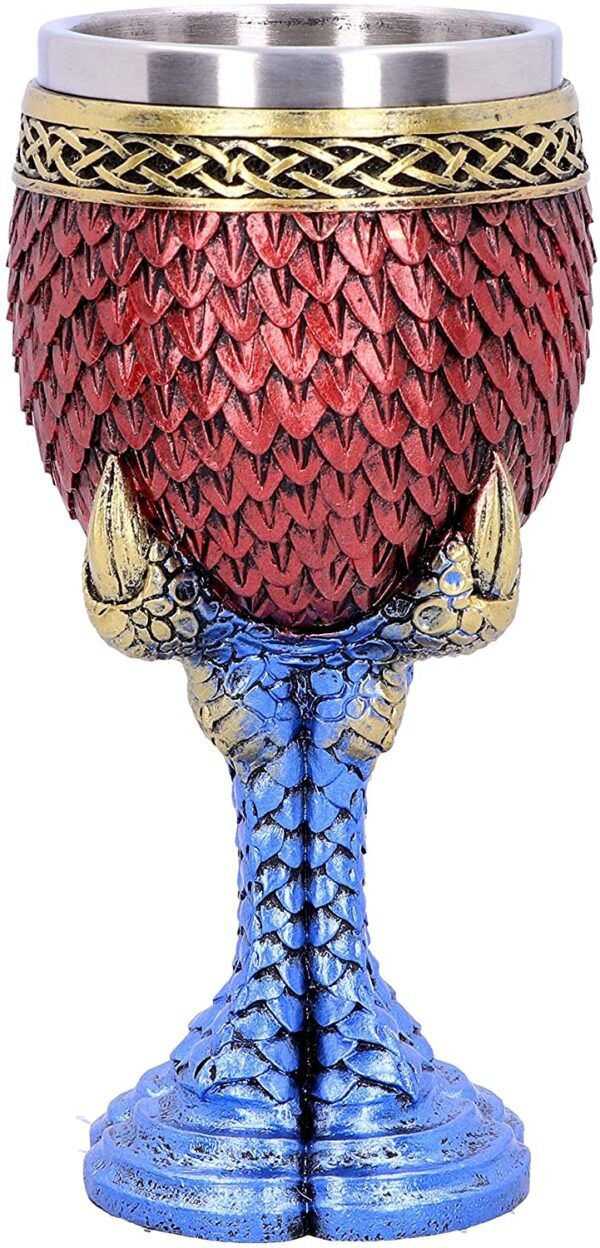 Fantasy Collection~ U4707P9 Ruby Scale Goblet 16.7cm, Resin w. Stainless Steel