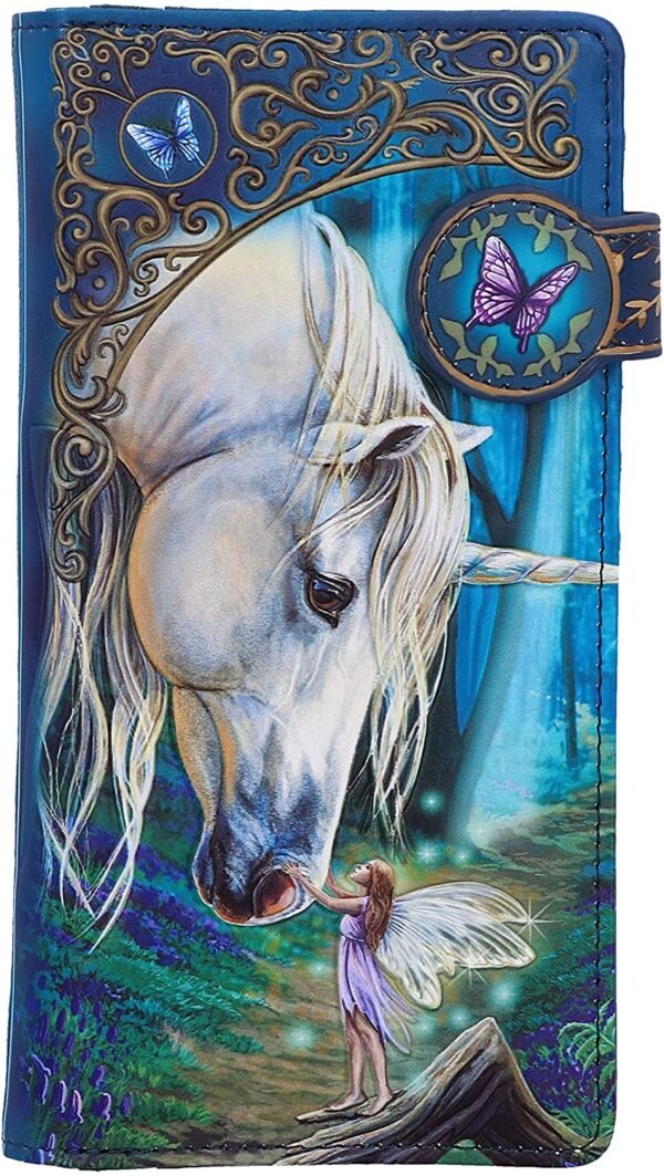 Magicun N.Giftware~, Blue Officially Licensed Lisa Parker Fairy Whispers Embossed Purse, 18.5cm