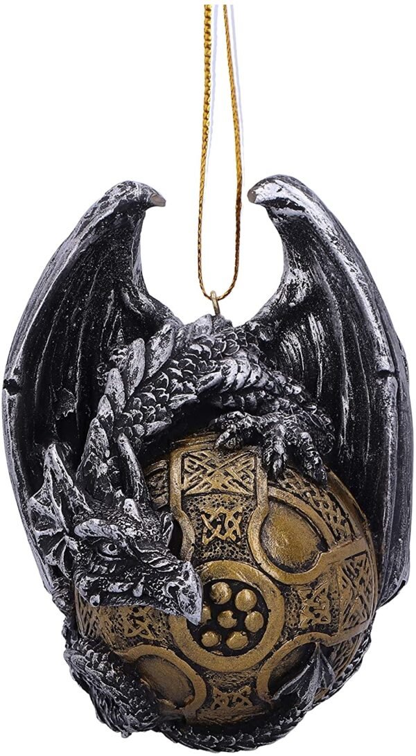Magicun N.Giftware~Elden Festive Hanging Dragon Ornament, 8cm, Gold