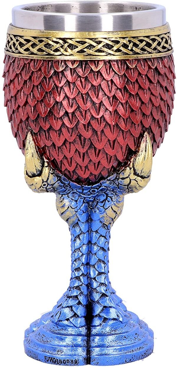 Fantasy Collection~ U4707P9 Ruby Scale Goblet 16.7cm, Resin w. Stainless Steel