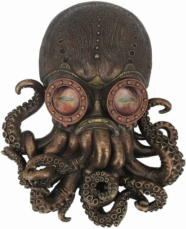 Steampunk Collection~Bioctopus Wall Plaque 14cm Bronze
