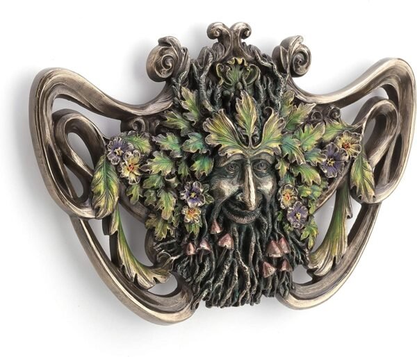Magic  Collection~Green Man Spring Mushroom Wall Plaque