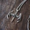 Gothic Hop Skull Cross with wing Pendant Necklace For Men Gift Jewelry
