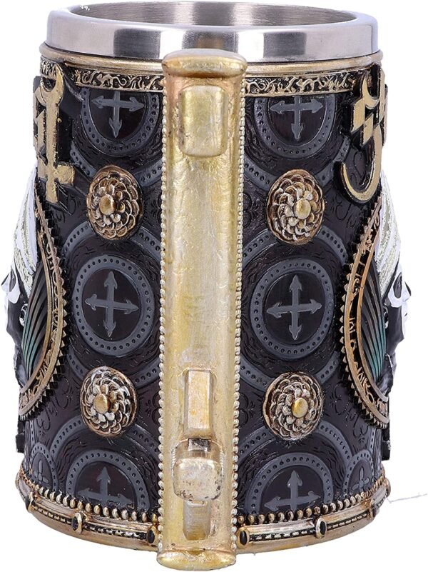 Magicun N.Giftware~B4857P9 Licensed Ghost Papa Emeritus III Meliora Gold Tankard, Resin w. Stainless Steel