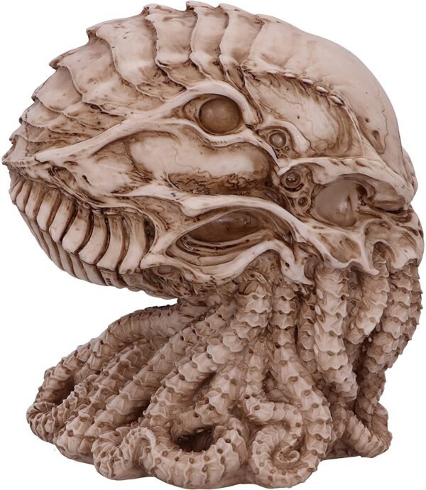 Artist Collections~ James Ryman Green Cthulhu Skull Figurine Ornament, Natural, 20cm