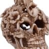 Dark Collection~Rococo Design Carved Skull Figurine Ornament, Natural, 16.5cm