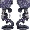 Magicun N.Giftware~Deaths Desire Twin Skull Heart Set of Two Goblets, 18.5cm, Purple