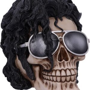 Dark Collection~Bad Michael Jackson King of Pop Inspired Skull Ornament, Black, 16.5cm