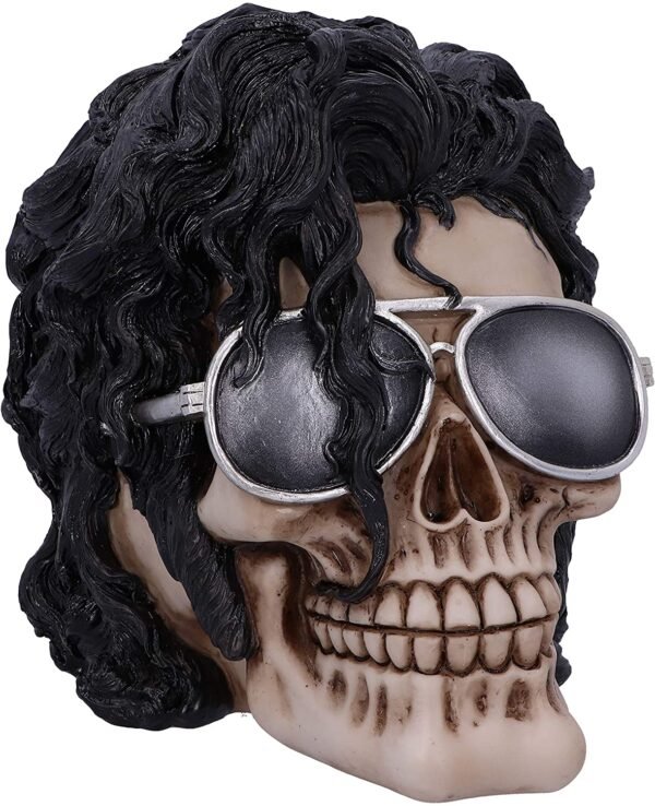 Dark Collection~Bad Michael Jackson King of Pop Inspired Skull Ornament, Black, 16.5cm