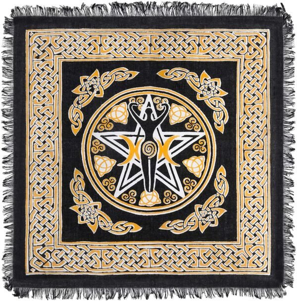 Witchcraft~Altar Cloth Goddess Statue Spiral Wiccan Triple Moon Pentagram Pentacle Pendant Altar Supplies Kit