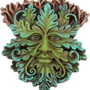 Light Collection~Oak King Wall Plaque 17cm Green
