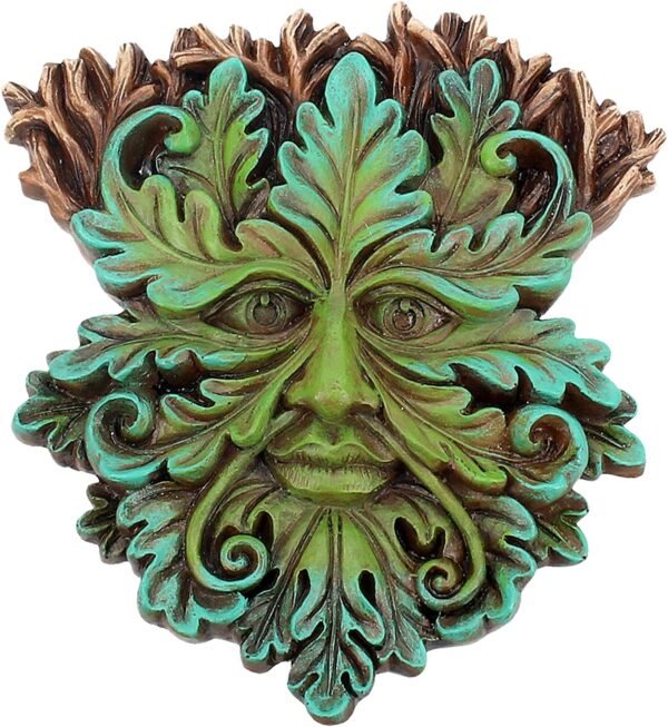 Light Collection~Oak King Wall Plaque 17cm Green