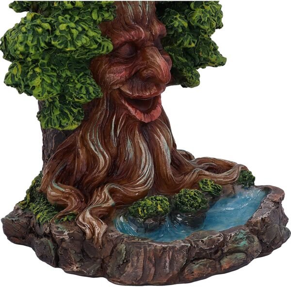 Light Collection~Elder Ember Tree Spirit Green Man Backflow Incense Burner, 8cm
