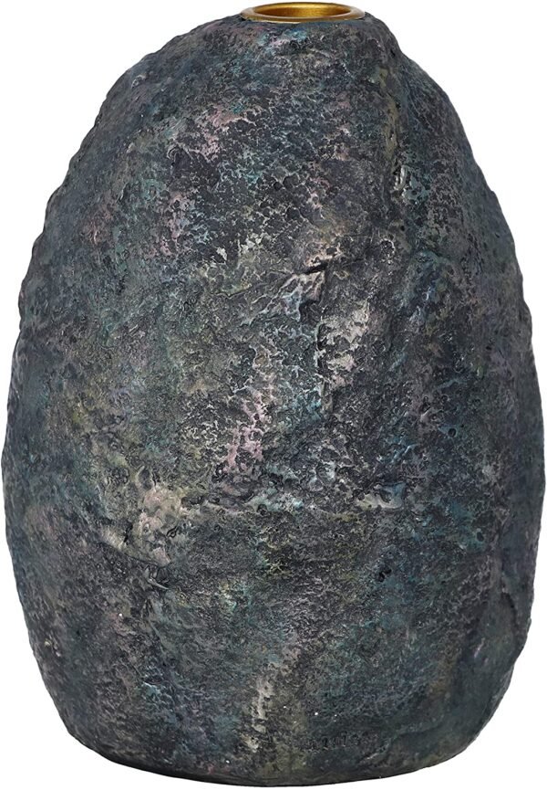 Light Collection~Zen Geode Baby Buddha Crystal Backflow Incense Burner, Purple, 14.5cm