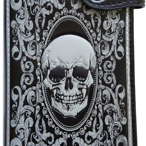 Dark Collection~C3550J7 Skull Tarot Purse 19cm Black, PU, 18.5cm