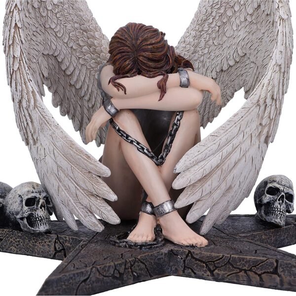 Artist Collections~ Spiral Gothic Enslaved Angel in Chains Figurine, Silver, 24.4cm