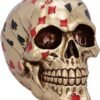 Dark Collection~Dead Mans Hand Golden Playing Card Skull Ornament, Gold, 15cm