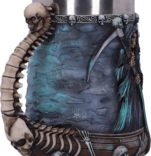 Dark Collection~River Styx Grim Reaper Tankard, Blue, 17.5cm