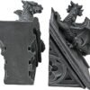 Magic  Collection~Design Toscano CL55773 Castle Dragon Gothic Decorative Bookend Statues, 8 Inch, Set of Two, Grey, 2 Count