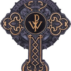 Band Merchandise~ Officially Licensed Powerwolf Metal is Religion Rock Band Wall Hanging Plaque, Black, 31cm