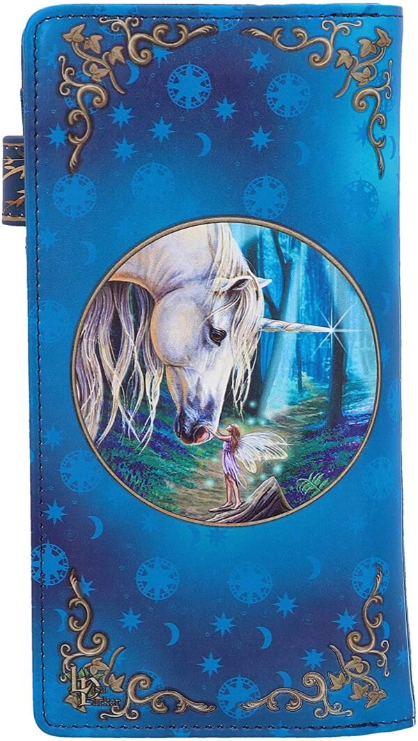 Magicun N.Giftware~, Blue Officially Licensed Lisa Parker Fairy Whispers Embossed Purse, 18.5cm