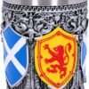 Magicun N.Giftware~B4699P9 Shot Glass of The Brave Scottish Shield Cup 7cm, Resin w. Stainless Steel