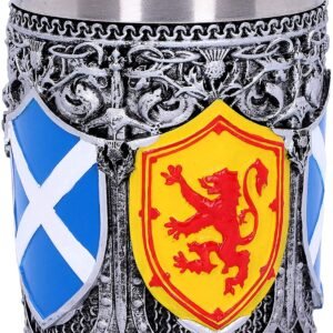 Magicun N.Giftware~B4699P9 Shot Glass of The Brave Scottish Shield Cup 7cm, Resin w. Stainless Steel