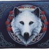 Artist Collections~ Lisa Parker Guardian of The Fall White Autumn Wolf Wallet, Blue, 11cm