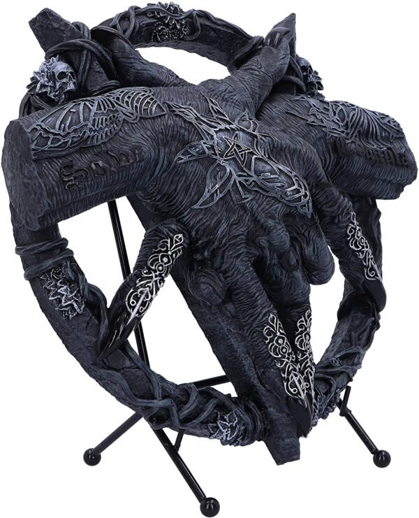 Dark Collection~Hold of Baphomet Hand Free Standing Plaque, Black, 24.5cm