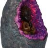 Magicun N.Giftware~Zen Geode Baby Buddha Crystal Backflow Incense Burner, 14.5cm, Purple