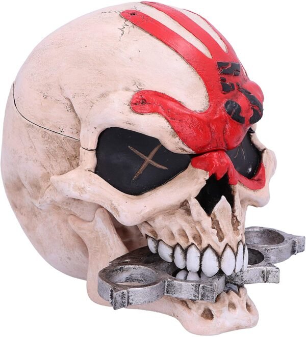 Band Merchandise~ Officially Licensed Five Finger Death Punch Mascot Skull Box, Bone, 18cm