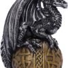 Fantasy Collection~ Balthazar Festive Hanging Dragon Ornament, Gold, 10.16cm