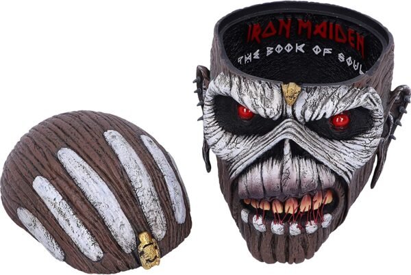 Band Merchandise~ Officially Licensed Iron Maiden The Book of Souls Eddie Head Box, Brown, 15cm