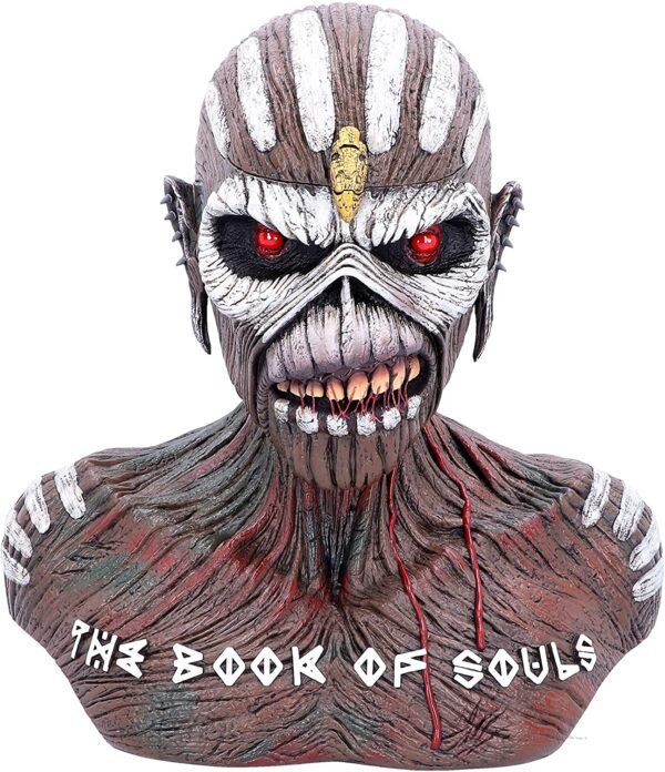 Band Merchandise~ Officially Licensed Iron Maiden Book of Souls Eddie Bust Box, Brown, 26cm