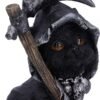 Dark Collection~Amara Grim Reaper Fline Cat Figurine, Black, 10.2cm