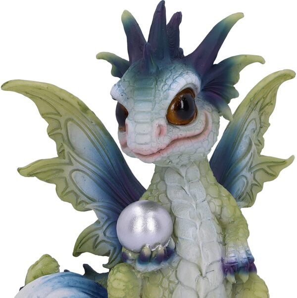 Fantasy Collection~ Water Hatchling Dragon Figurine, Green/Purple, 14cm