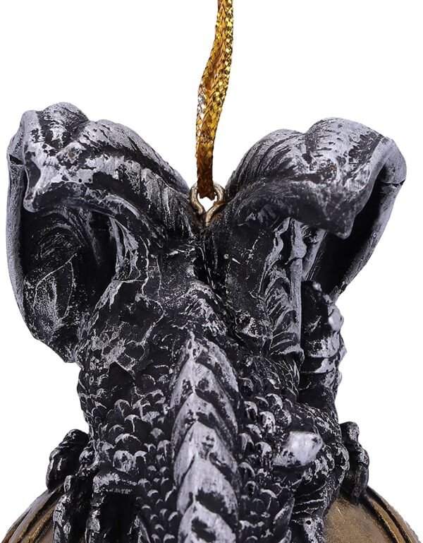 Magicun N.Giftware~Caspar Festive Hanging Dragon Ornament, 8.89cm, Gold