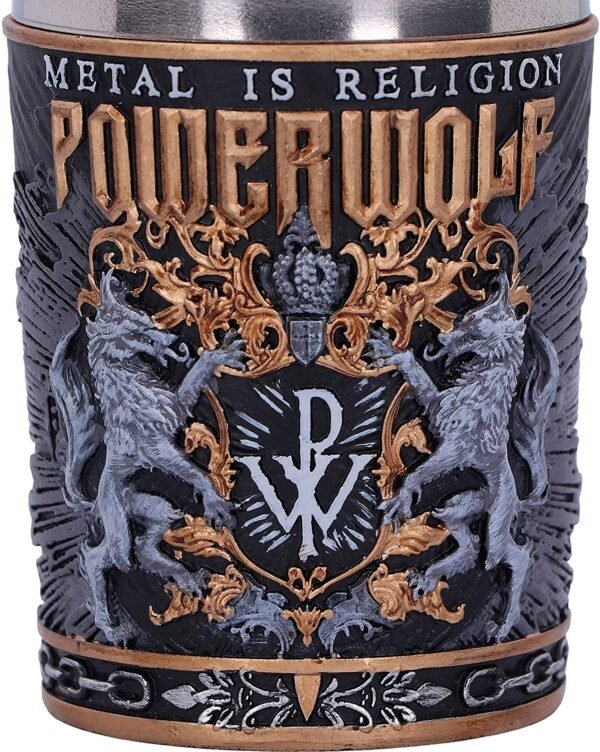 Band Merchandise~ Officially Licensed Powerwolf Metal is Religion Rock Band Shot Glass, Black, 8.5cm