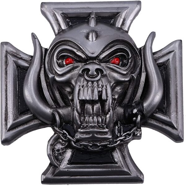 Band Merchandise~ Officially Licensed Motorhead Iron Cross Warpig Snaggletooth Fridge Magnet, Silver, 6cm