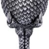 Fantasy Collection~ U4708P9 Grey Scale Dragon Claw Goblet 16.7cm, Resin w. Stainless Steel