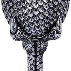Fantasy Collection~ U4708P9 Grey Scale Dragon Claw Goblet 16.7cm, Resin w. Stainless Steel