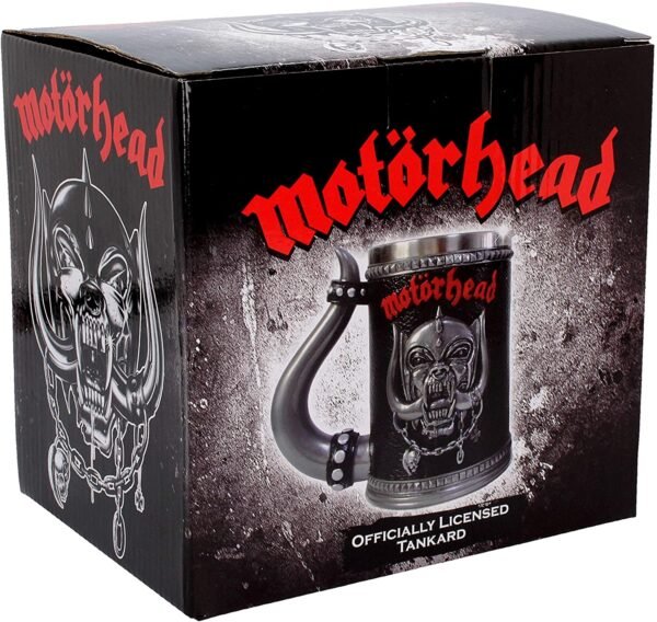 Band Merchandise~ B4121M8 Motorhead Tankard Mug 14cm Black, Resin w/Stainless Steel Insert