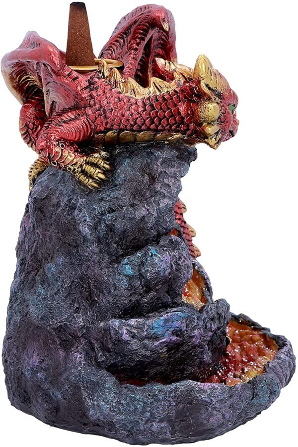 Fantasy Collection~ Crystalline Guardian Backflow Incense Burner14.2cm, Red, One Size