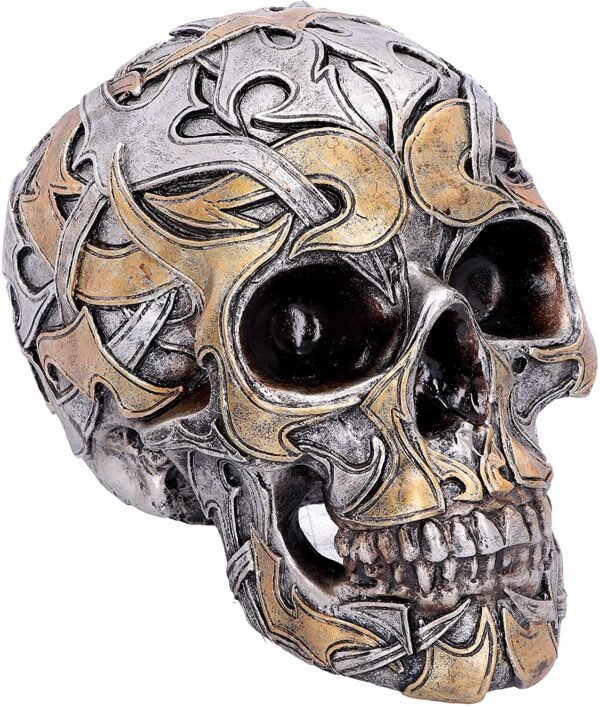 Dark Collection~Tribal Traditions Large Skull Figurine 19.5cm, Resin, Silver, One Size