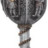 Magicun N.Giftware~Silver, Medieval Knight Goblet 17.5cm, Resin w/Stainless Steel Insert