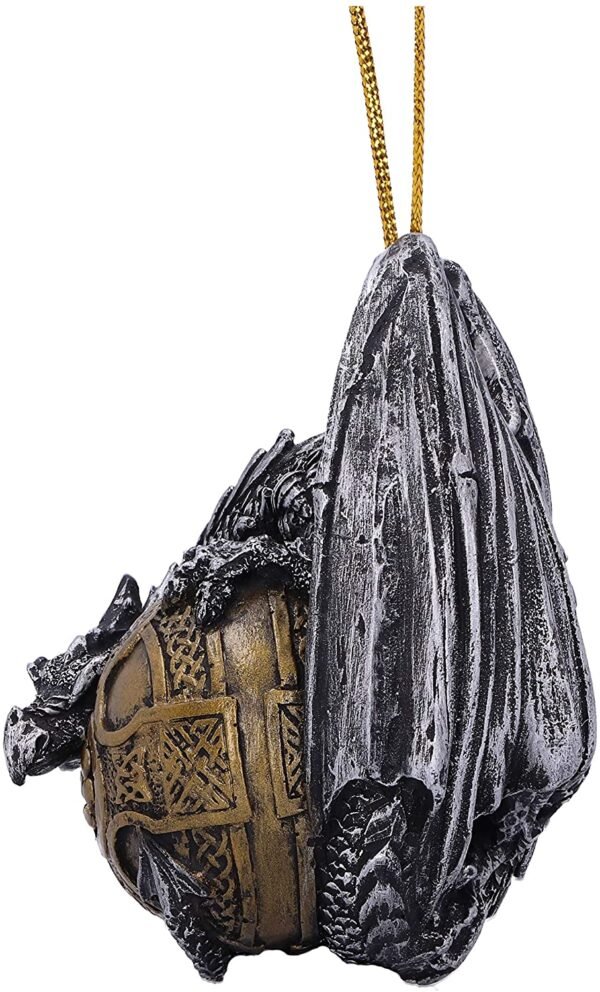 Magicun N.Giftware~Elden Festive Hanging Dragon Ornament, 8cm, Gold